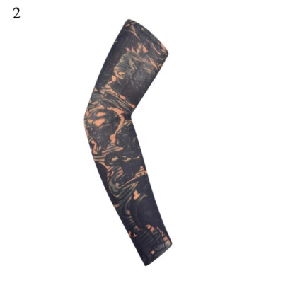 1Pair Tattoo Cooling Arm Sleeves Arm Cover Basketball Outdoor UV Sun Protection∂ - Image 1 of 4
