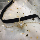Vintage Velvet Black Choker Love Heart Pendant Necklace For Women Girls Gif  Zdp