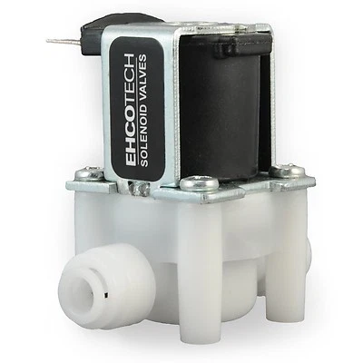 EHCOTECH 1/4" 12VDC Normally Open Electric Solenoid Valve Push-In Connector Quick Connect