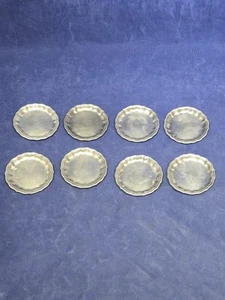 Vintage Metalars Set Of 8 Mini Pewter Plates - Peltro, 2.75" Italy - A2538 - Picture 1 of 15