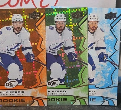 22-23 UD Ice Nick Perbix Rookie Card Lot ❄️❄️❄️ Green, Orange & Base Variants - Image 1 of 4