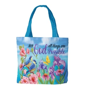 Briarwood Lane With God Religious Canvas Tote Bag - Picture 1 of 3