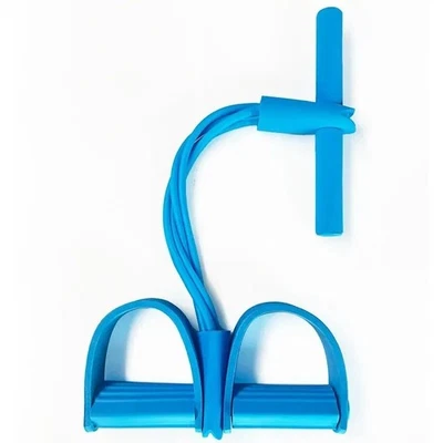 Banda de resistencia de pedal de 4 tubos tira elástica de pedal de yoga cuerda de tracción de tensión de yoga Foto 1 de 4