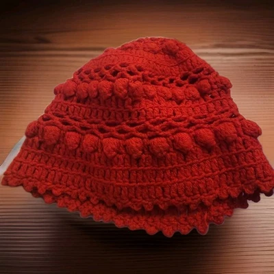 Sombrero de ganchillo vintage años 60 Foto 1 de 2