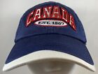 Canada Canadian Cap Flag Logo Souvenir Navy Adjustable Baseball Hat World Travel