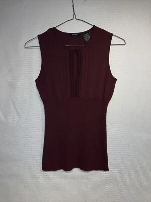 Blusa informal rara Jacob para mujer granate sin mangas talla pequeña Foto 1 de 4