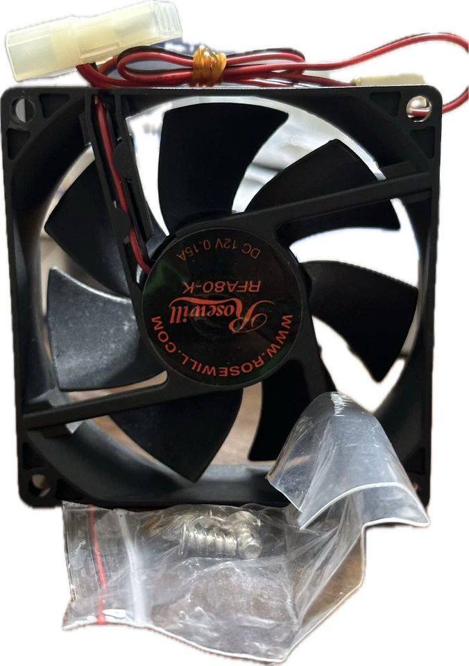 2 Pack Rosewill 80mm Computer Case Fan Model RFA80-K - Image 1 of 3