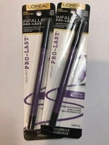 (2) Loreal Infallible Pro-Last Waterproof Pencil Eyeliner, 970 Purple Violet