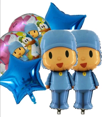 (6) ¡Globos de cumpleaños Pocoyo! ¡VENDEDOR DE ESTADOS UNIDOS! ¡ENVÍO RÁPIDO! ¡Suministro para fiestas! XL AZUL Foto 1 de 4