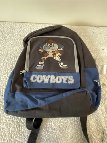 Dallas Cowboys Taz Youth Embroidered Backpack Bag 1998 Vintage Looney Tunes Cover