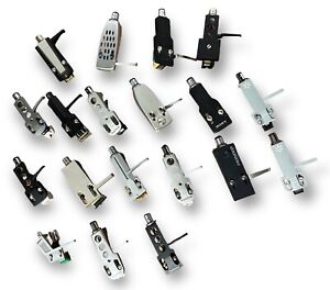 Lot of 19 Phono Cartridges Headshells Shure Ortofon Pickering Audio Technica