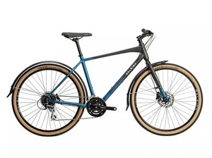 Raleigh Strada City Bike 16 Speed 27.5" Wheel 20 Inch Frame Black/Blue Mudgaurds - Picture 1 of 9