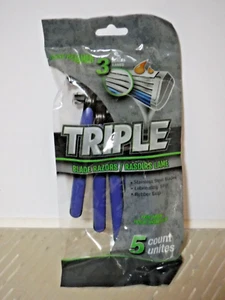 TRIPLE BLADE RAZORS 5 COUNTS -Two Packages- BEST RAZORS EVER!!! - Picture 1 of 2
