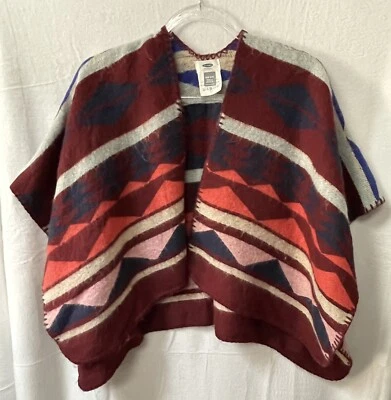Poncho Old Navy Niñas Talla Única Franela Mantón Suroeste Envoltura Foto 1 de 4
