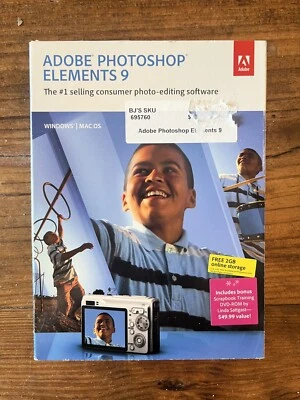 Adobe Photoshop Elements 9 &  Premiere Elements 9 Mac/Win With Serial And Box - Image 1 of 4
