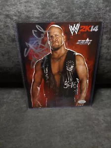Hand Signed Stone Cold WWE W2K14 8x10 JSA Certified Photo - Picture 1 of 5