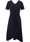 Kleid aus Bio-Baumwolle Gr. 44/46 Dunkelblau Sommerkleid Midi-Dress R-Ware Neu