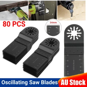 80x 34mm Oscillating Multi Tool Bi-metal Saw Blade for Fein Multimaster Makita - Picture 1 of 11