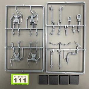BRETONNIAN PEASANT BOWMEN ARCHERS SPRUE WARHAMMER OLD WORLD FANTASY 25mm BASES - Picture 1 of 2