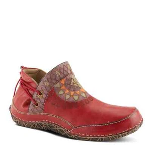 L'Artiste by Spring Step Womens Windermere Leather Moccasin - Red Multi NEW - Picture 1 of 8