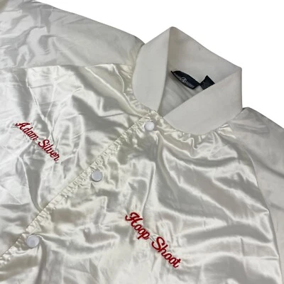 VTG Adam Silver Florida State Champion Men's Snap Satin Jacket White • 2XL - Image 1 of 4