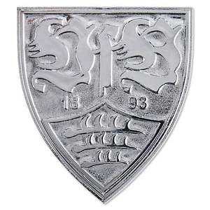 VfB Stuttgart Autowappen chrome ca. 7,8 x 7 cm offizieller Fan-Artikel - Bild 1 von 1