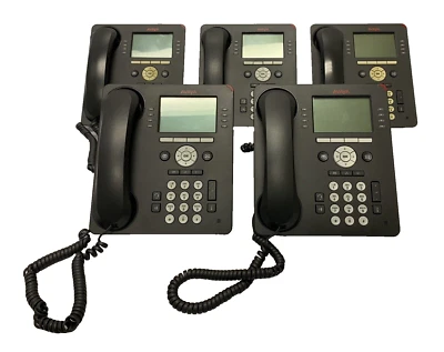 Lote de 5 telefones IP Gigabit Avaya 9608G 8 linhas PN: 700505424 com suporte - Imagem 1 de 4