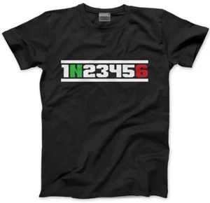 Camiseta Motocicleta 1 N 2 3 4 5 6 Granajes Hombre Unisex Motociclista Regalo Motocicleta Ciclista Bicicleta - Imagen 1 de 12