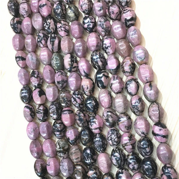 1 hilo 14x10 mm rodonita natural facetado hexagonal oliva cuentas sueltas 15,5" HH670 Foto 1 de 1