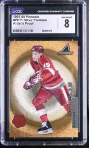 CGC NM-MT 8 1997-98 Pinnacle Artist's Proof PP71 Steve Yzerman  - Picture 1 of 2