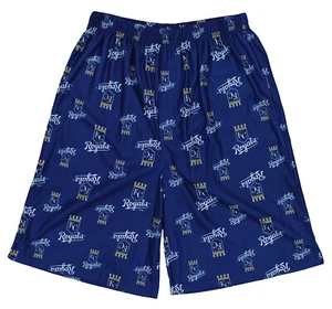 Outerstuff MLB Youth Boys Kansas City Royals Team Color Printed Logo Shorts - Picture 1 of 5