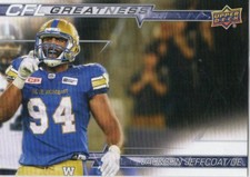 2023 Upper Deck CFL Football  CFL GREATNESS  "SILVER"  SINGLES