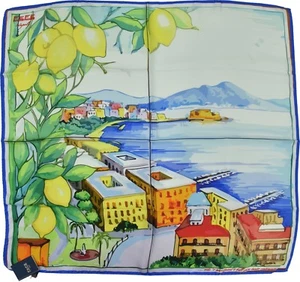 NUEVO PAÑUELO FEFE' 100% SEDA 35,5x35,5" NAPOLI - Imagen 1 de 2