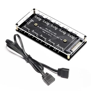 10 Ports RGB Fan HUB PC Desktop SATA Power 5V 3PIN ARGB Extension Splitter - Afbeelding 1 van 6