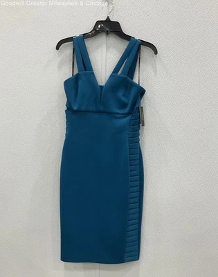 Nuevo con etiquetas Vestido Guess para mujer verde azulado sin mangas espalda completa cremallera 4 Foto 1 de 4