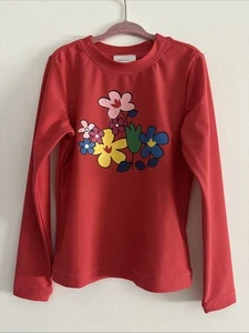 Top Hanna Andersson Niñas 6-7 Floral Antierupciones Manga Larga Natación 120cm Flor - Imagen 1 de 4