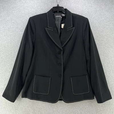 Новый с Ярлыками George женщин Blazer куртка размер 8 черный пик лацкан опрятный Chaqueta  - Изображение 1 из 4