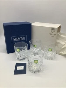 Waterford Marquis Brookside Set of 4 Old Fashioned Whiskey Rocks Glasses NEW! - Picture 1 of 8
