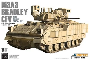 Kinetic K61016 1/35 Scale M3A3 Bradley CFV with Bigfoot Track-links Tanks Model - Picture 1 of 1