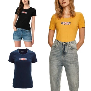 Camisetas Pepe Jeans Londres Mujer Cuello Redondo Mangas Cortas Informales Prendas para el torso de verano XS S - Imagen 1 de 15