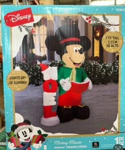Disney 7 pies Iluminado Mickey Mouse Navidad Inflable Noel - Imagen 1 de 2