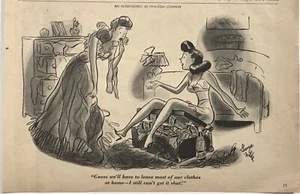 1940's PEPSI COLA Promo Cartoon Art Print Ad 1946 George Wilde 8”x5” MSM19 - Picture 1 of 2