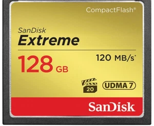 SanDisk Extreme 128GB Compact Flash CompactFlash CF Card - 120MB/sec 800x VPG-20 - Picture 1 of 4