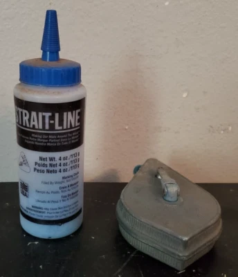Vintage Strait-Line Reel Plumb Bob, Carpentry Collectible About 2 oz Chalk - Image 1 of 4