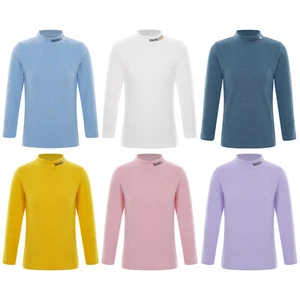 Kids Girls Boys T-shirt Thermal Underwear Top Soft Undershirt Warm Daily Wear - Picture 1 of 61