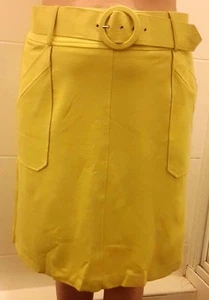 NEW M&Co Belted Skirt,Gold - 14 - Picture 1 of 1