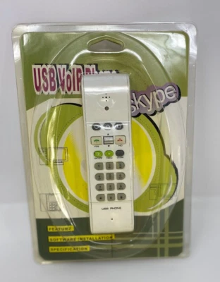 USB VoIP Internet Phone w/ Software CD Skype Windows 2000, XP New Old Stock VTG - Image 1 of 4