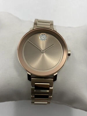 Reloj para dama Movado Bold suizo de cuarzo tono oro rosa acero inoxidable 3600650 Foto 1 de 4