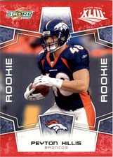 2008 Score Super Bowl XLIII Denver Broncos Football Card #425 Peyton Hillis