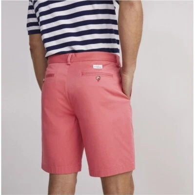 Shorts disjuntor Vineyard Vines 33 Shep & Ian 9” rosa salmão 100% algodão chino - Imagem 1 de 4